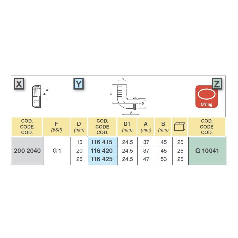 KOLANKO 116425 1" D.25  8012252