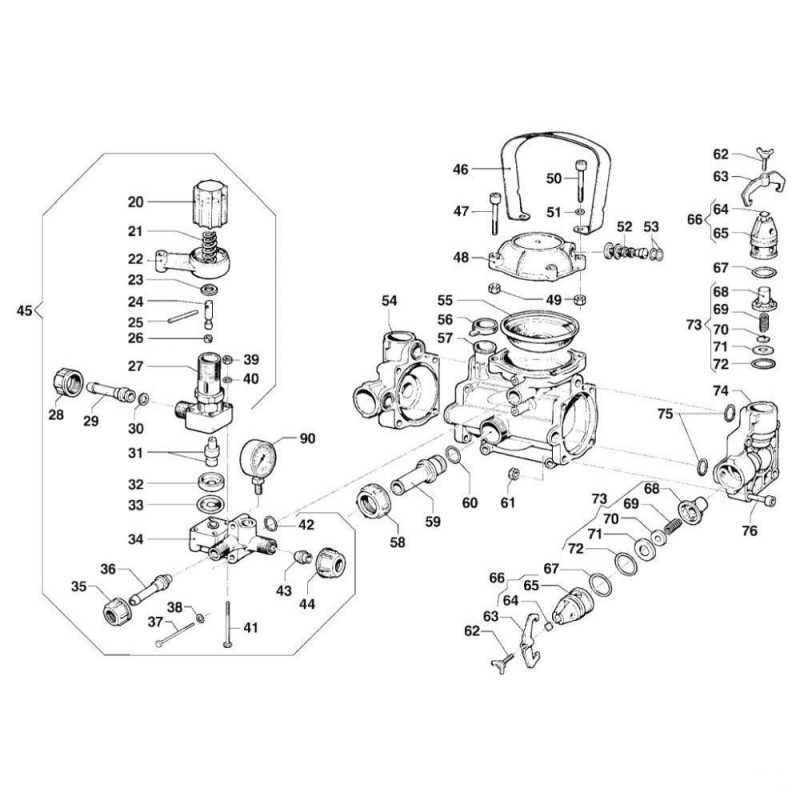 GŁOWICA TŁ. DX POMPY MC 20 3218001500