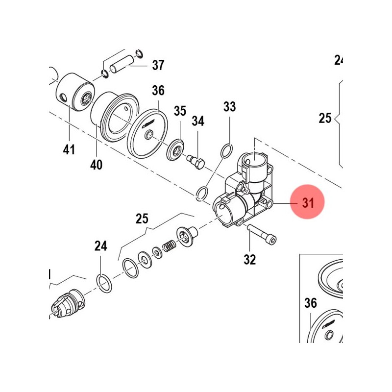 GŁOWICA TŁ. SX POMPY MC 20 3218001600