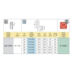 KOLANKO 116625 1 1/2" D.25  8012350