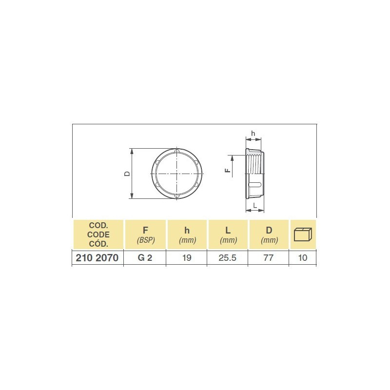 NAKRĘTKA 2102070 2" 8044401