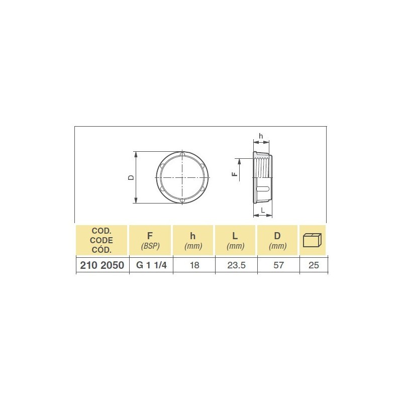 NAKRĘTKA 2102050 1 1/4 " 8044301