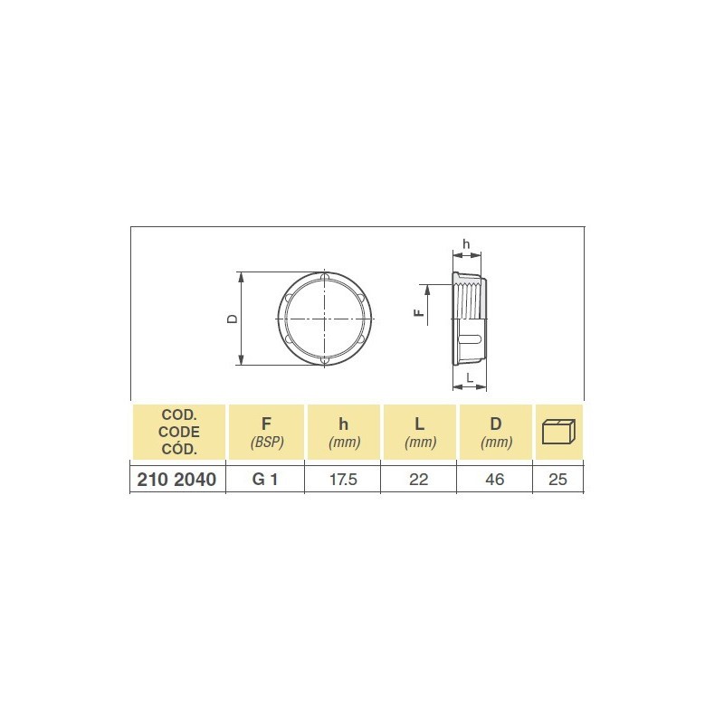 NAKRĘTKA 2102040 1"  8044251