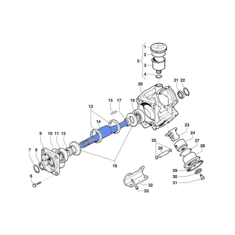 WAŁ KORBOWY POMPY
 BP-171
 0001040200  00015-00319
