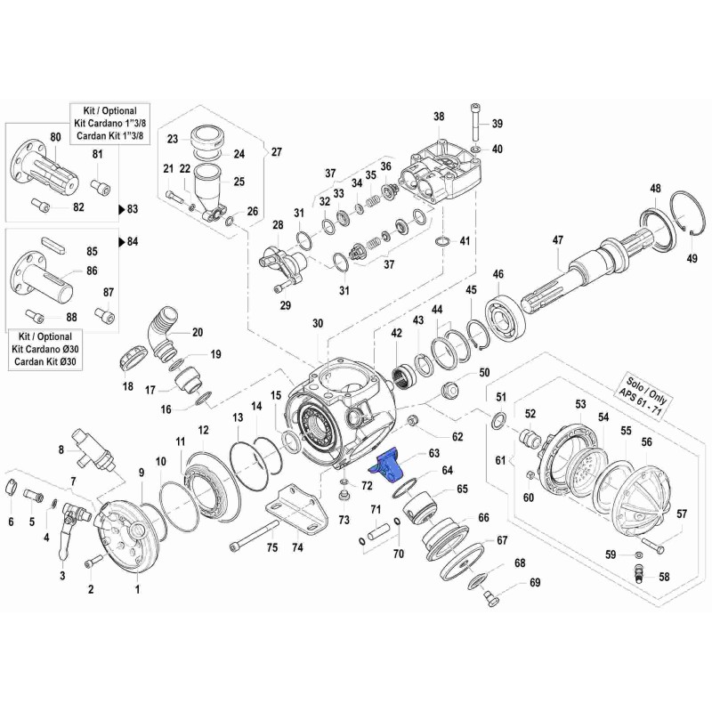 KORBOWÓD POMPY APS-51/71
 0205005300 (3szt.)