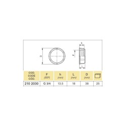 NAKRĘTKA-ZAŚLEPKA 2102030 3/4" 8044201
