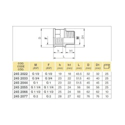 REDUKCJA 2452055 M-F 1 1/4"-1 1/4"