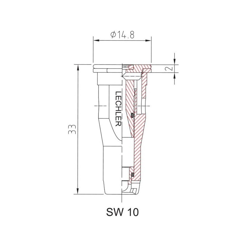 DYSZA ID 120-025 POM (FIOLET) LECHLER