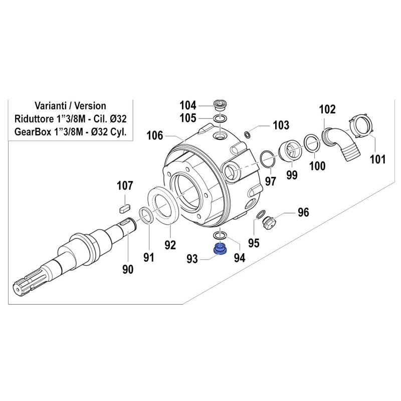 KOREK SPUSTU OLEJU BP 205 235 280 3200000100  0008-0001
