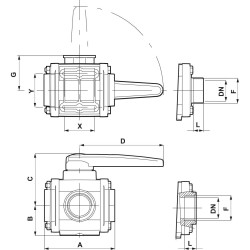 ZAWÓR KUL. 453014A44 1"F 3-DR