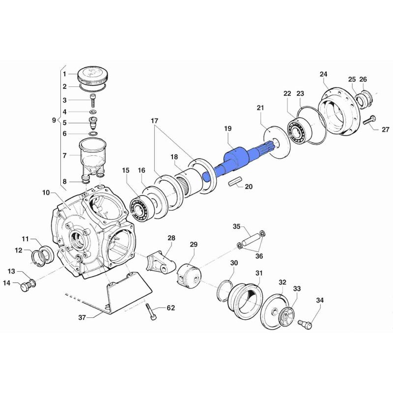 WAŁ KORBOWY POMPY
 BP-235
 0001008800  00015-00095

