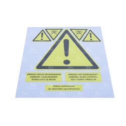 NALEPKI INFORMACYJNE ŻÓŁTE POLSKA ZESTAW