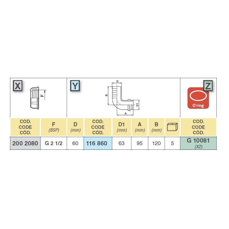 KOLANKO 116860 2 1/2" D.60