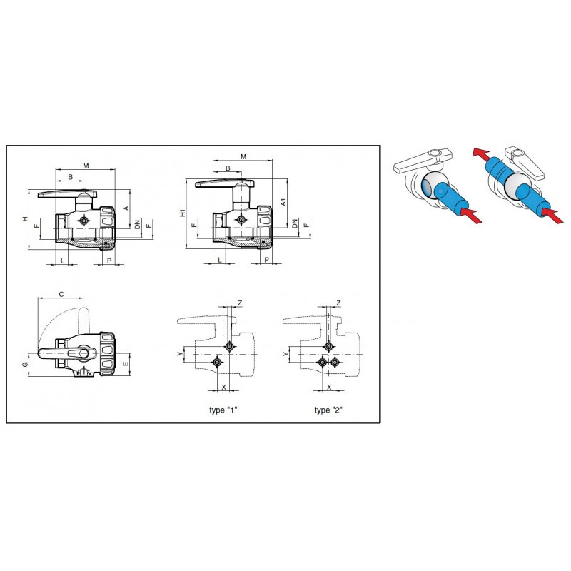 ZAWÓR KUL. 45511106 1 1/2" 2DR