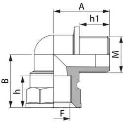 KOLANKO 1262033 3/4" M-F