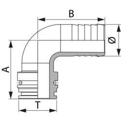 KOLANKO 1191625 D.25 T6M
