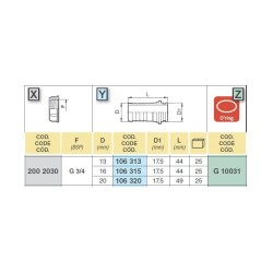 KRÓCIEC 106320 3/4" D.20