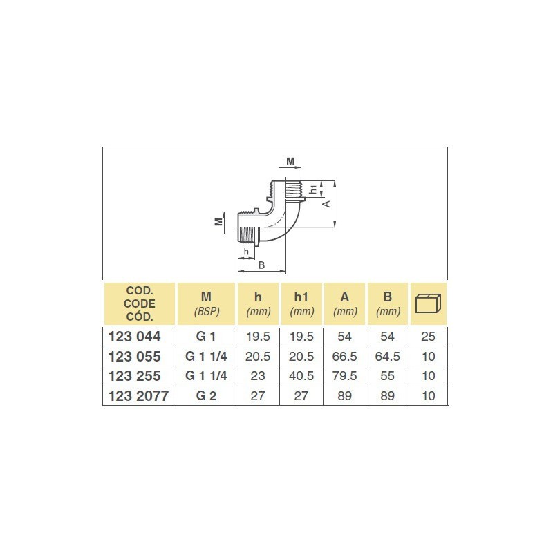 KOLANKO 123055 1 1/4" M-M ZGZ*2 8020301