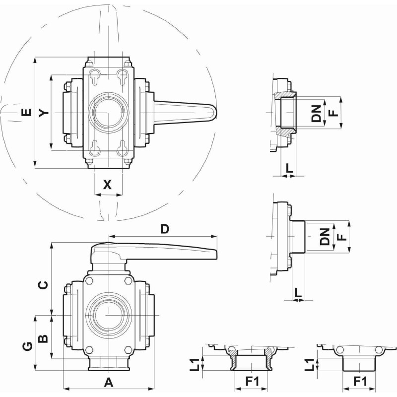 ZAWÓR KUL. 453055466 1"1/2F-1"1/2F 5DR