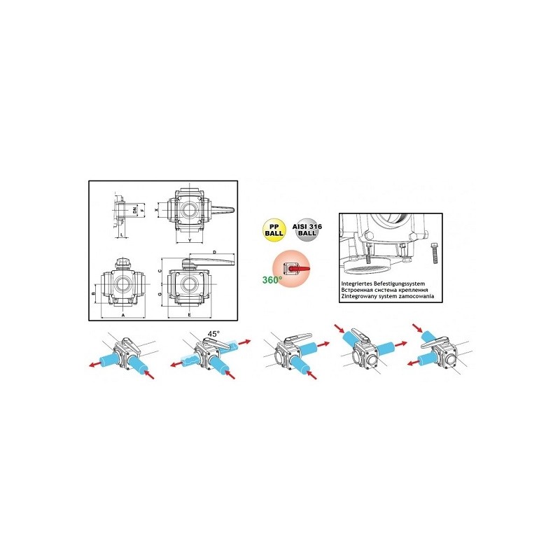 ZAWÓR KUL. 453045A55 1 1/4"F 4-DR