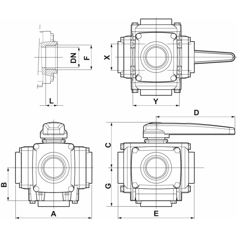 ZAWÓR KUL. 453045A66 1 1/2"F 4-DR