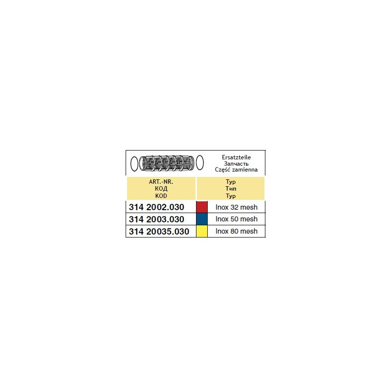 WKŁAD FILTRA 3142002.030 32 MESH 78*167