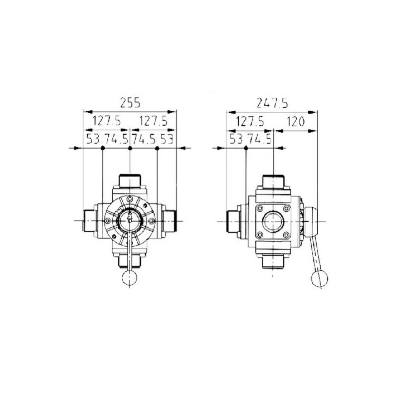 ZAWÓR KUL. VTDC0600.KR2 2" 5-DR.VITON+PTFE WER.KRUKOWIAK 2"