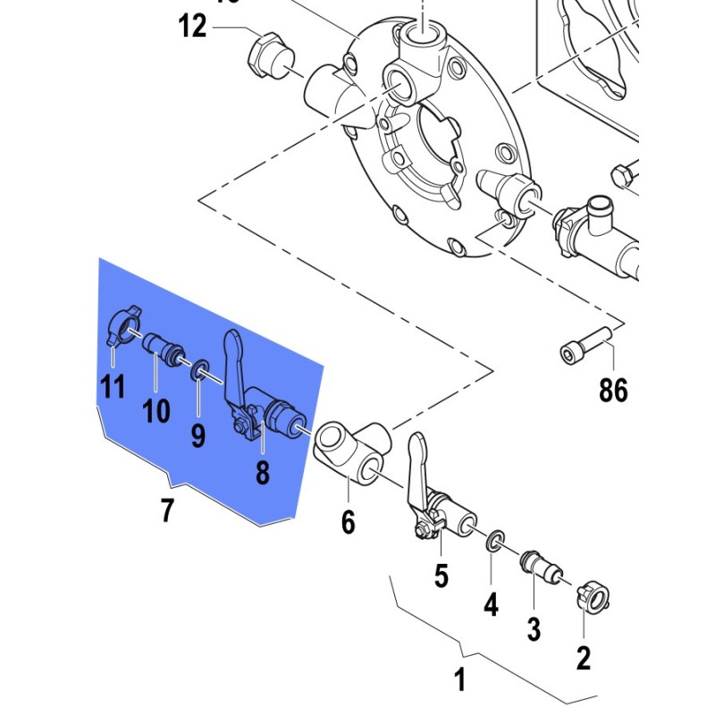 ZAWÓR KUL. POMPY
 APS 121 
 PRAWY  1/2-1/2
 1214001700