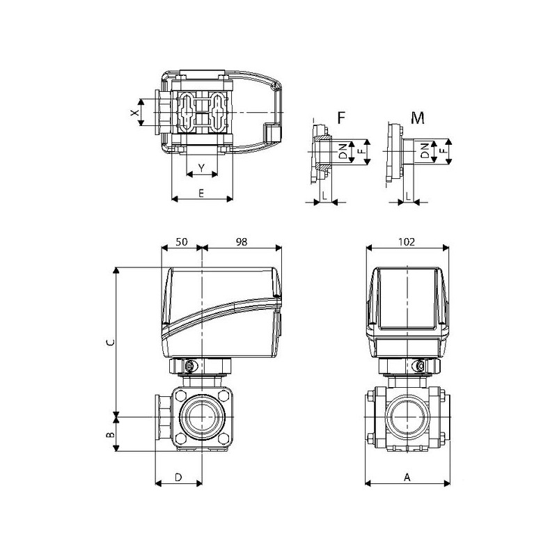 ELEKTROZAWÓR 853716A77 3-DR 2" F