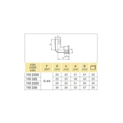 KOLANKO 1102320 3/4" F D.20