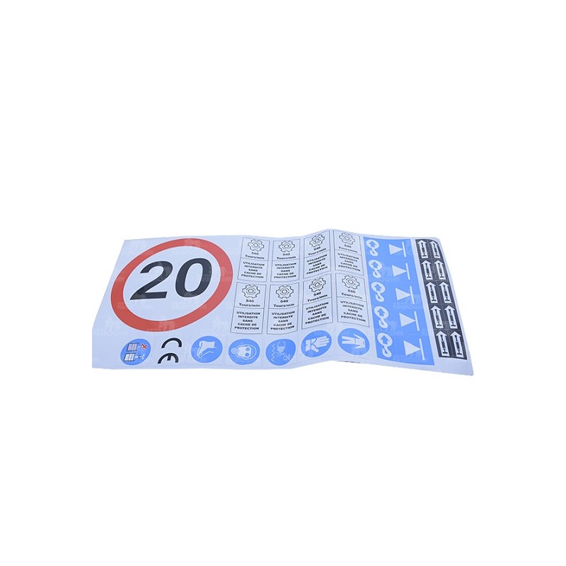 NALEPKI INFORMACYJNE BIAŁA FRANCUSKIE