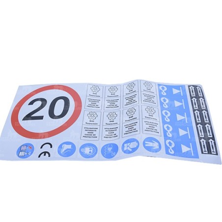 NALEPKI INFORMACYJNE BIAŁA FRANCUSKIE