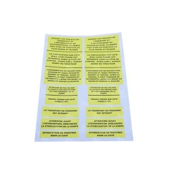 NAKLEJKA OPR.ZESTAW ŻÓŁTY FRANCUSKI