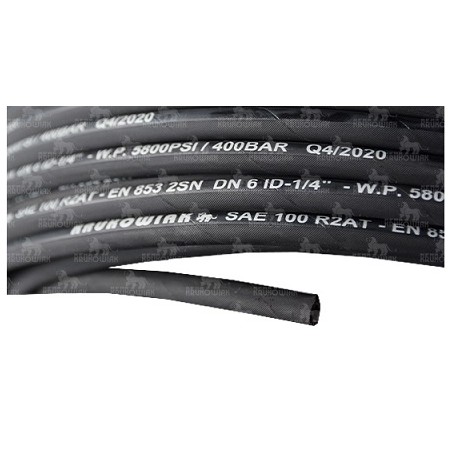 WĄŻ HYD. Z OPL.MET.  6.3MM 1/4" 2SN DN-06 400BAR