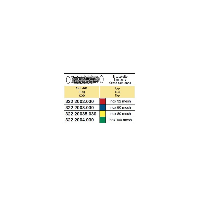 WKŁAD FILTRA ODST. 32220035.030 80 MESH 38*89