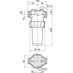 FILTR ODSTOJNIKA T5 80M 32620D35
