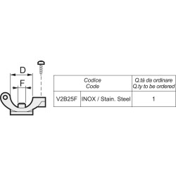POJEDYN. UCHWYT DYSZY 3/4" F10 CLAMP  400550