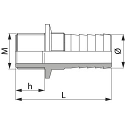 KRÓCIEC 1032113  3/8"  D.13 ZGZ