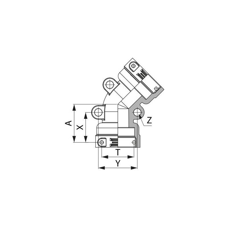KOLANKO 129355  T5 F-F  45°