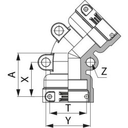 KOLANKO 129366  T6  F-F 45°