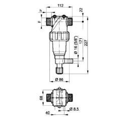 FILTR SAMOCZ. 1" M  50 MESH  3224143
