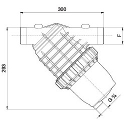 FILTR LINIOWY 3332073 2"M 50-MESH