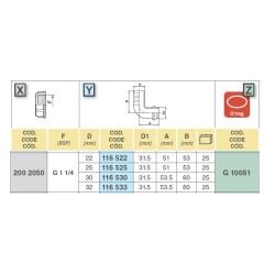 KOLANKO 116530 1 1/4" D.30
