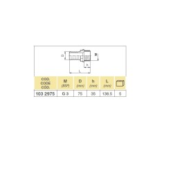 KRÓCIEC 1032975 3"M ZGZ  D.75 Z KOŁN.