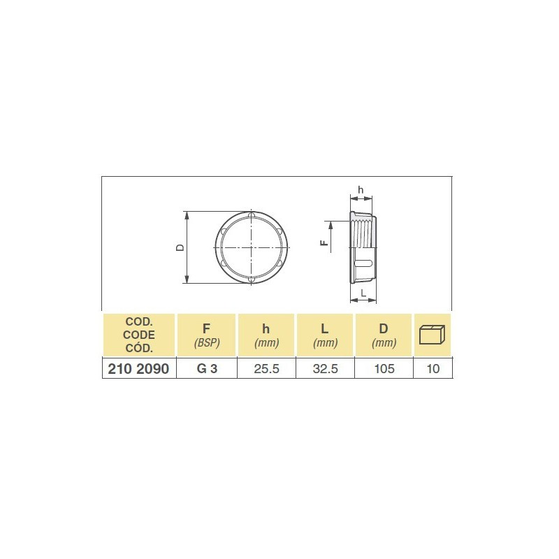 NAKRĘTKA 2102090 
3" F