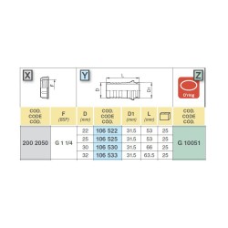 KRÓCIEC 106530 1 1/4" D.30
