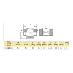 TRÓJNIK 3"F-3"M-3"M  1322090