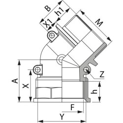 KOLANKO 127077 2" F-M 45°