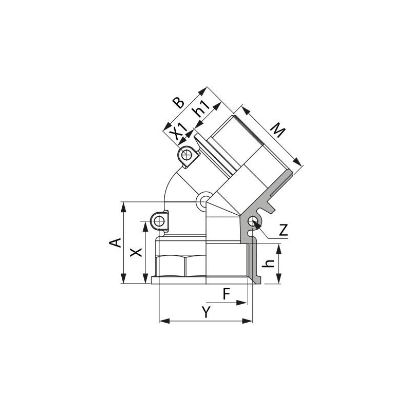 KOLANKO 127077 2" F-M 45°